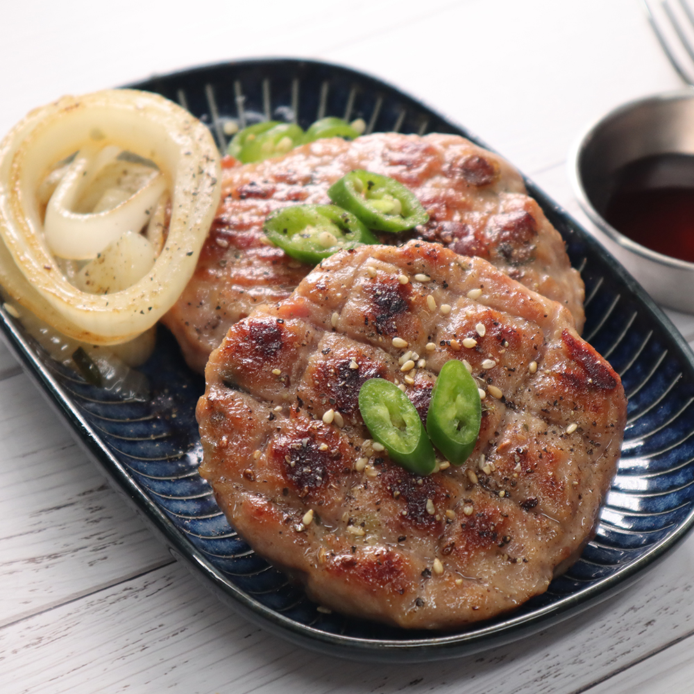 [바베큐아저씨] 수제 너비아니 스테이크(떡갈비) 600g (냉동보관) (200g 3개)