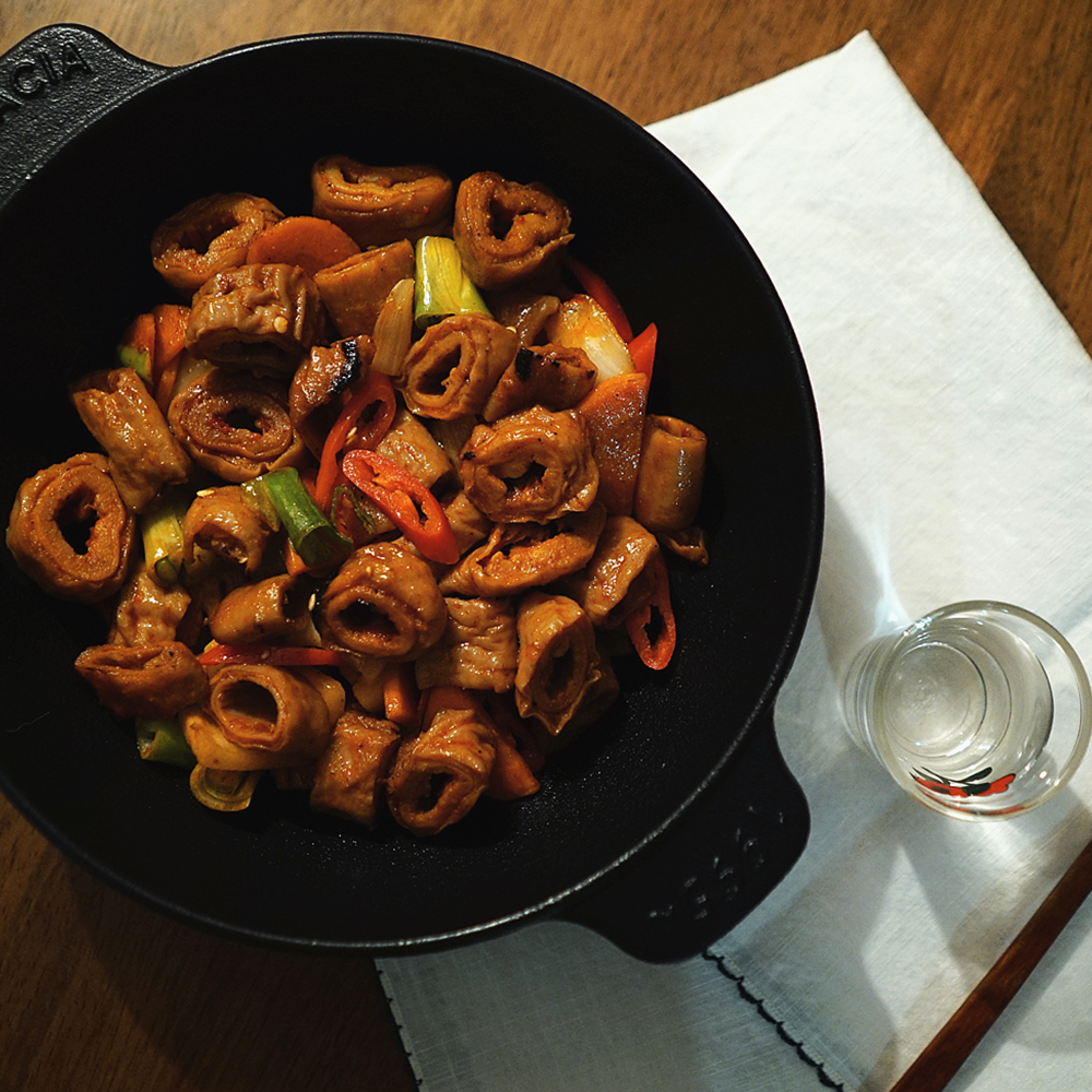 [바베큐아저씨] 수제 직화돼지불막창 220g (냉동보관)