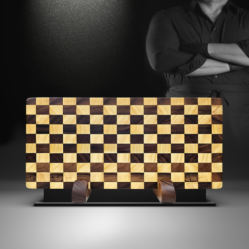 [우드랜드] 자바월넛 엔드그레인 체스 도마