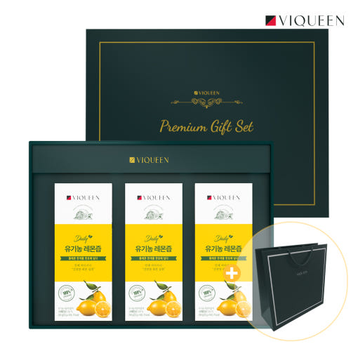 [바이퀸] 데일리 유기농 레몬즙 선물세트 1호